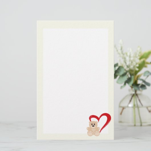 Valentijn Beer Briefpapier (Staand voorkant)