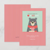 Valentijn Beer Vakantie Kaart (Voorkant / Achterkant)