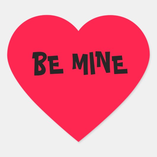 Valentijn ben mijn hart sticker (Voorkant)