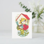  Valentijn Bird House Feestdagenkaart (Staand voorkant)