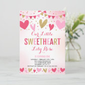 Valentijn Birthday Uitnodiging Lieverd Dag (Staand voorkant)