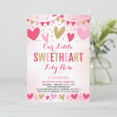 Valentijn Birthday Uitnodiging Lieverd Dag (Staand voorkant)