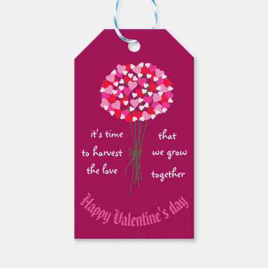 Valentijn Boeket van Love Flowers Cadeaulabel (Voorkant)