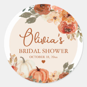 Valentijn Boho Terracotta Pompoen Bruidsuitnodigin Ronde Sticker
