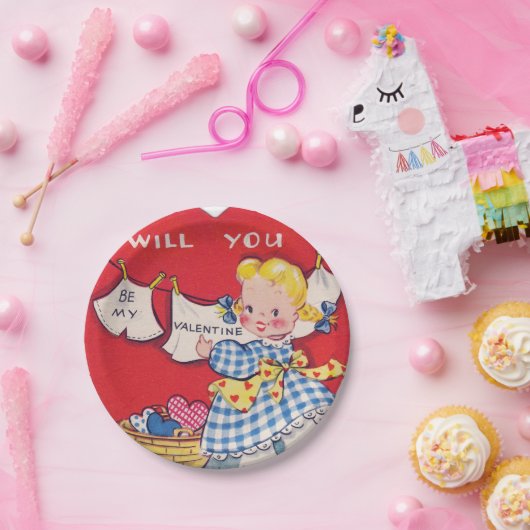 Valentijn bord van Cute retro party (Feest)