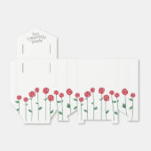 Valentijn Bouquet van Red Roses Bedankdoosjes (Uitgevouwen)