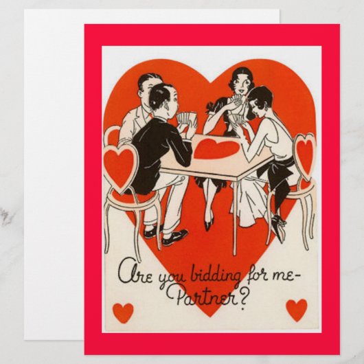 Valentijn Bridge Game  (Voorkant / Achterkant)