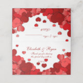 Valentijn bruiloft mooie rode harten (Buitenkant ongevouwen)
