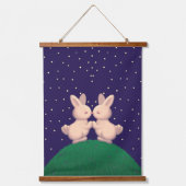 Valentijn Bunnies Hangend Wandkleed (Voorkant)