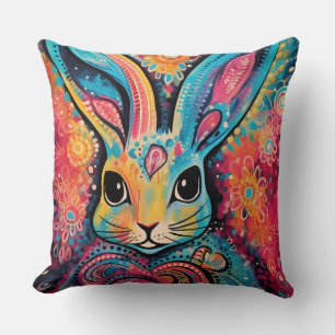 Valentijn Bunny Positieve vibes harten Kussen