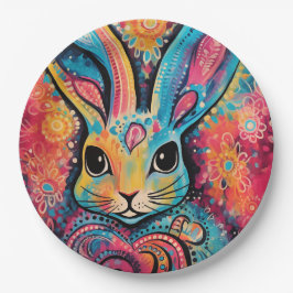 Valentijn Bunny Positieve vibes harten Papieren Bordje