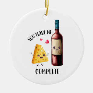 Valentijn cadeau dat je me compleet maakt keramisch ornament