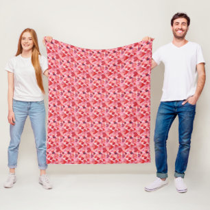 Valentijn cadeau hart in het hart fleece deken