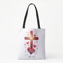 Valentijn Canvas tas: "Geliefde Johannes 3:16"