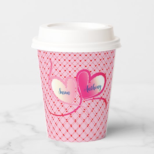 Valentijn Celebrate Love Papieren Bekers (Voorkant)