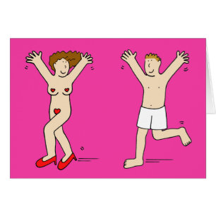 Valentijn Chase Cartoon Couple in ondergoed