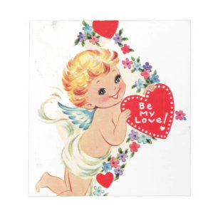 Valentijn Cherub Angel Be My Love Notitieblok