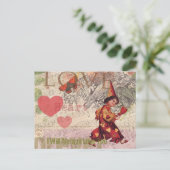 Valentijn Cherub Briefkaart (Staand voorkant)