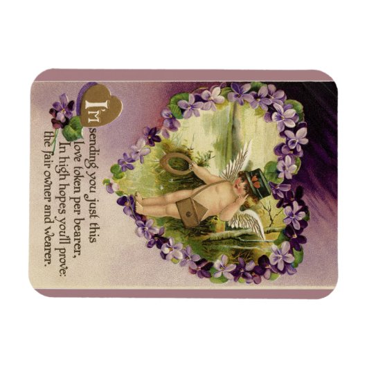  Valentijn Cherub en Violet Magneet (Horizontaal)