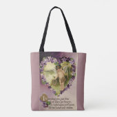  Valentijn Cherub en Violet Tote Bag (Achterkant)