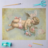 Valentijn Cherub, geïnspireerd door frans  Tissuepapier (Craft)