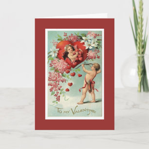 Valentijn Cherubs en harten Feestdagen Kaart
