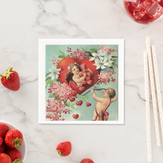Valentijn Cherubs en harten Servetten (Insitu)