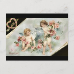 Valentijn Cherubs Feestdagenkaart