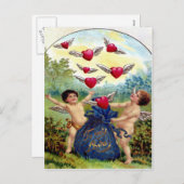 Valentijn Cherubs Feestdagenkaart (Voorkant / Achterkant)