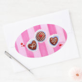 Valentijn Chocolate Hearts Stickers (Envelop)
