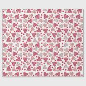 Valentijn Cookie Collage Cadeaupapier (Vlak)