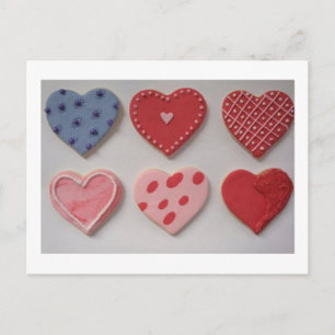 Valentijn Cookie Hearts Feestdagenkaart