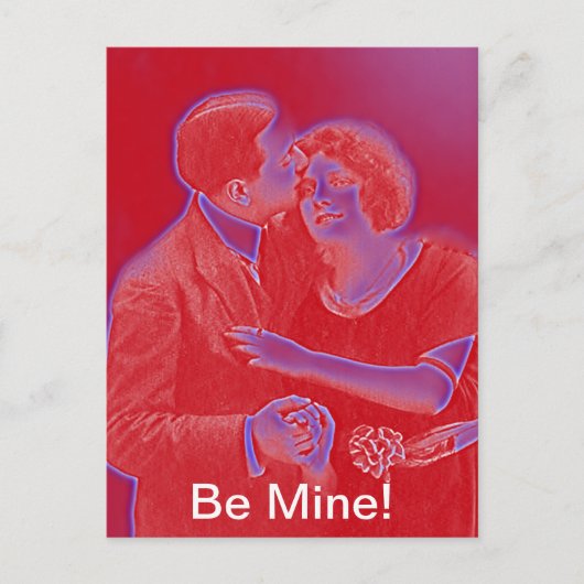  Valentijn Couple in rood Feestdagenkaart (Voorkant)