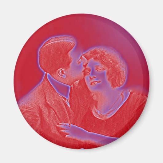  Valentijn Couple in rood Magneet (Voorkant)