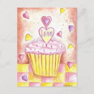 Valentijn Cupcake Feestdagenkaart