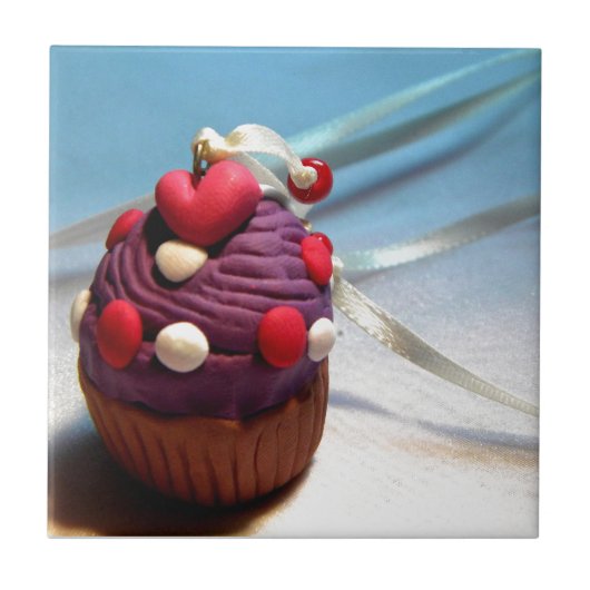 Valentijn Cupcake Tegeltje (Voorkant)