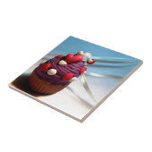 Valentijn Cupcake Tegeltje (Zijkant)