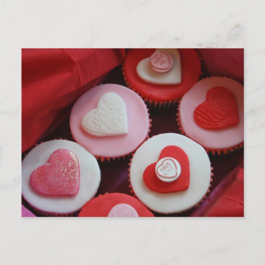 Valentijn Cupcakes Feestdagenkaart (Voorkant)