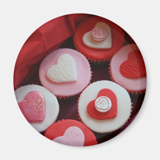 Valentijn Cupcakes Magneet (Voorkant)