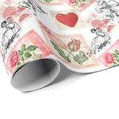  Valentijn Cupid en Stamps Cadeaupapier (Rol Hoek)