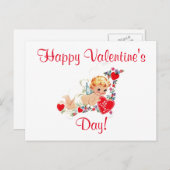  Valentijn Cupid Feestdagenkaart (Voorkant / Achterkant)