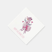 Valentijn Cupid Llama Servet (Hoek)