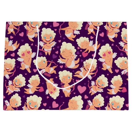 Valentijn Cupid Love Gift Bag Groot Cadeauzakje (Voorkant)