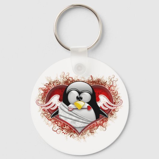 Valentijn Cupid Tux Sleutelhanger (Voorkant)