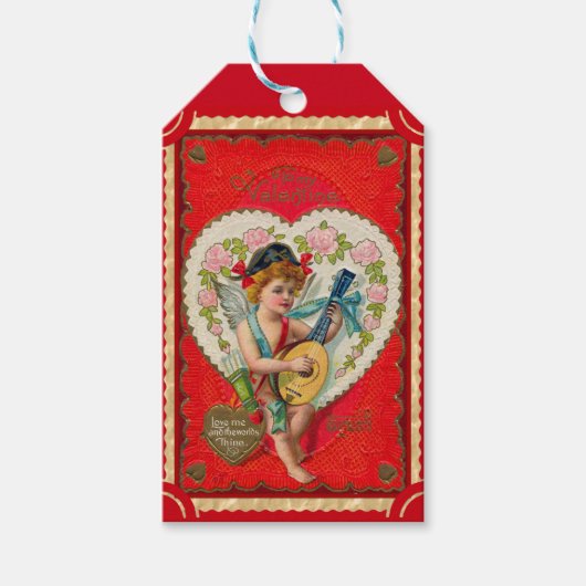  valentijn Cupido Art Musical Cadeaulabel (Voorkant)