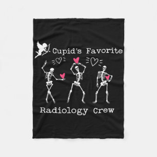 Valentijn Cupido's Favoriete Radiologie Crew Skele Fleece Deken