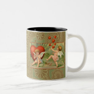 Valentijn Cupido's Liefde Antiek Oudheid Tweekleurige Koffiemok