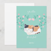 Valentijn Cute Cat Kaart klaslokaal (Voorkant / Achterkant)