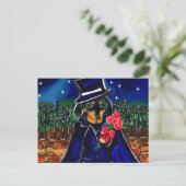 VALENTIJN DACHSHUND FEESTDAGENKAART (Staand voorkant)