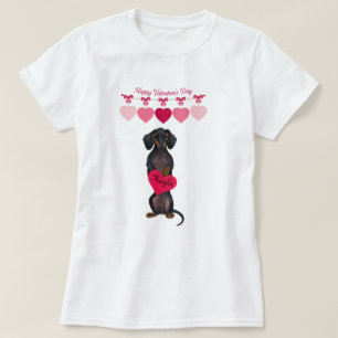 Valentijn Dachshund-Shirt Gepersonaliseerd twee sl T-shirt